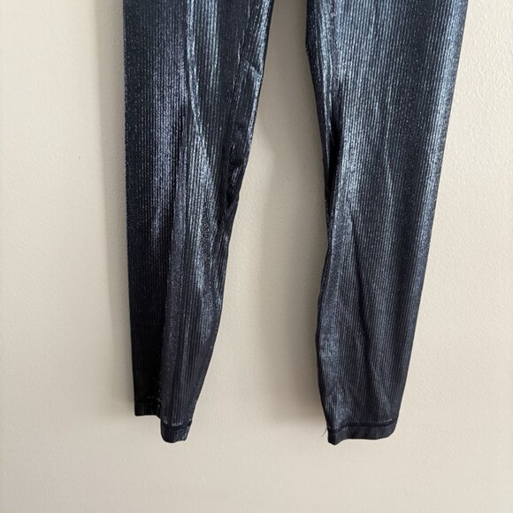 Lululemon 0 Radiate Foil Black Night Align High-Rise Ribbed Pant 25” Shine NWT - Picture 4 of 14
